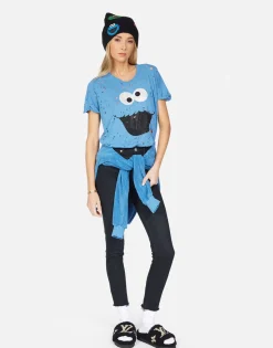 Lauren Moshi Bess Crystal Cookie Monster*Women Short Sleeve