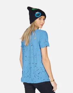 Lauren Moshi Bess Crystal Cookie Monster*Women Short Sleeve