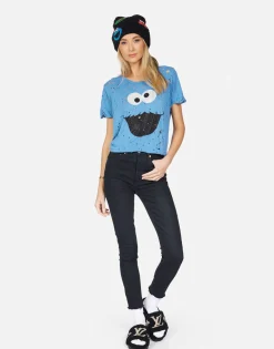 Lauren Moshi Bess Crystal Cookie Monster*Women Short Sleeve