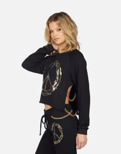Lauren Moshi Bethany Foil Chain Peace*Women Long Sleeve