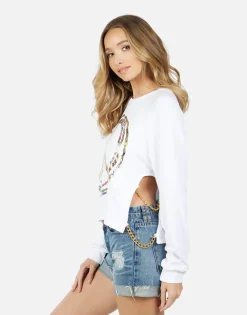 Lauren Moshi Bethany Foil Chain Peace*Women Long Sleeve