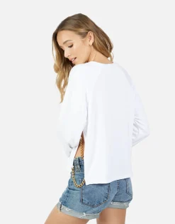 Lauren Moshi Bethany Foil Chain Peace*Women Long Sleeve