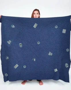 Lauren Moshi Bexley X All Over Denim Patches Blanket* Lifestyle