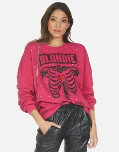 Lauren Moshi Blondie Heart L/S Boyfriend Pullover | Sierra By *Women Long Sleeve