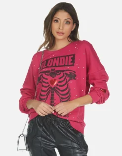 Lauren Moshi Blondie Heart L/S Boyfriend Pullover | Sierra By *Women Long Sleeve