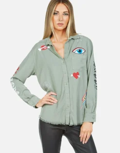 Lauren Moshi Bone Elements L/S Button Up Shirt | Sloane By *Women Long Sleeve