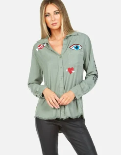 Lauren Moshi Bone Elements L/S Button Up Shirt | Sloane By *Women Long Sleeve