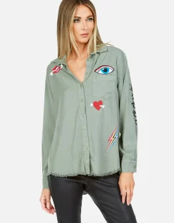 Lauren Moshi Bone Elements L/S Button Up Shirt | Sloane By *Women Long Sleeve