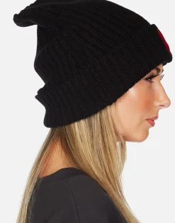Lauren Moshi Boxing Glove Patch Cashmere Slouch Beanie | Blix By *Women Sweaters & Knits