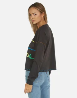 Lauren Moshi Brita Love Peace Happiness*Women Long Sleeve