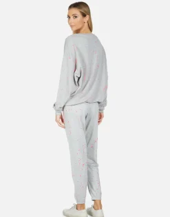 Lauren Moshi Brynn Airbrush Peace*Women Long Sweatpants