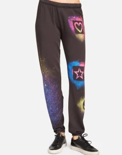 Lauren Moshi Brynn Graffiti Love*Women Long Sweatpants