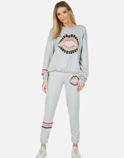 Lauren Moshi Brynn Lipstick Lip*Women Long Sweatpants