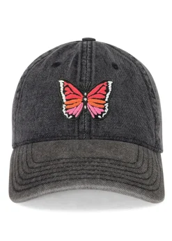 Lauren Moshi Butterfly Patch Denim Hat In | Reina By * Hats