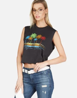 Lauren Moshi Cali Dreaming Crop Muscle Tank | Kel By *Women Tanks