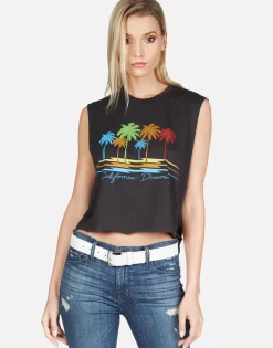 Lauren Moshi Cali Dreaming Crop Muscle Tank | Kel By *Women Tanks