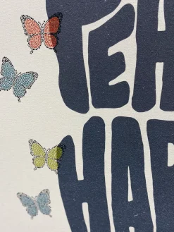 Lauren Moshi Canvas Crystal Love Butterfly* Decor