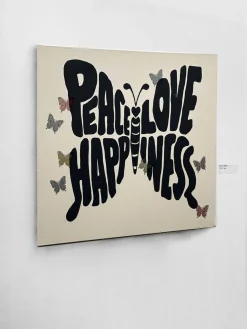 Lauren Moshi Canvas Crystal Love Butterfly* Decor