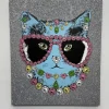Lauren Moshi Canvas Diamond Cat* Decor