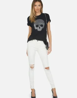 Lauren Moshi Capri Nailhead Skull*Women Short Sleeve