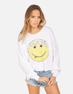 Lauren Moshi Chevelle Happy Daisy Peace*Women Long Sleeve