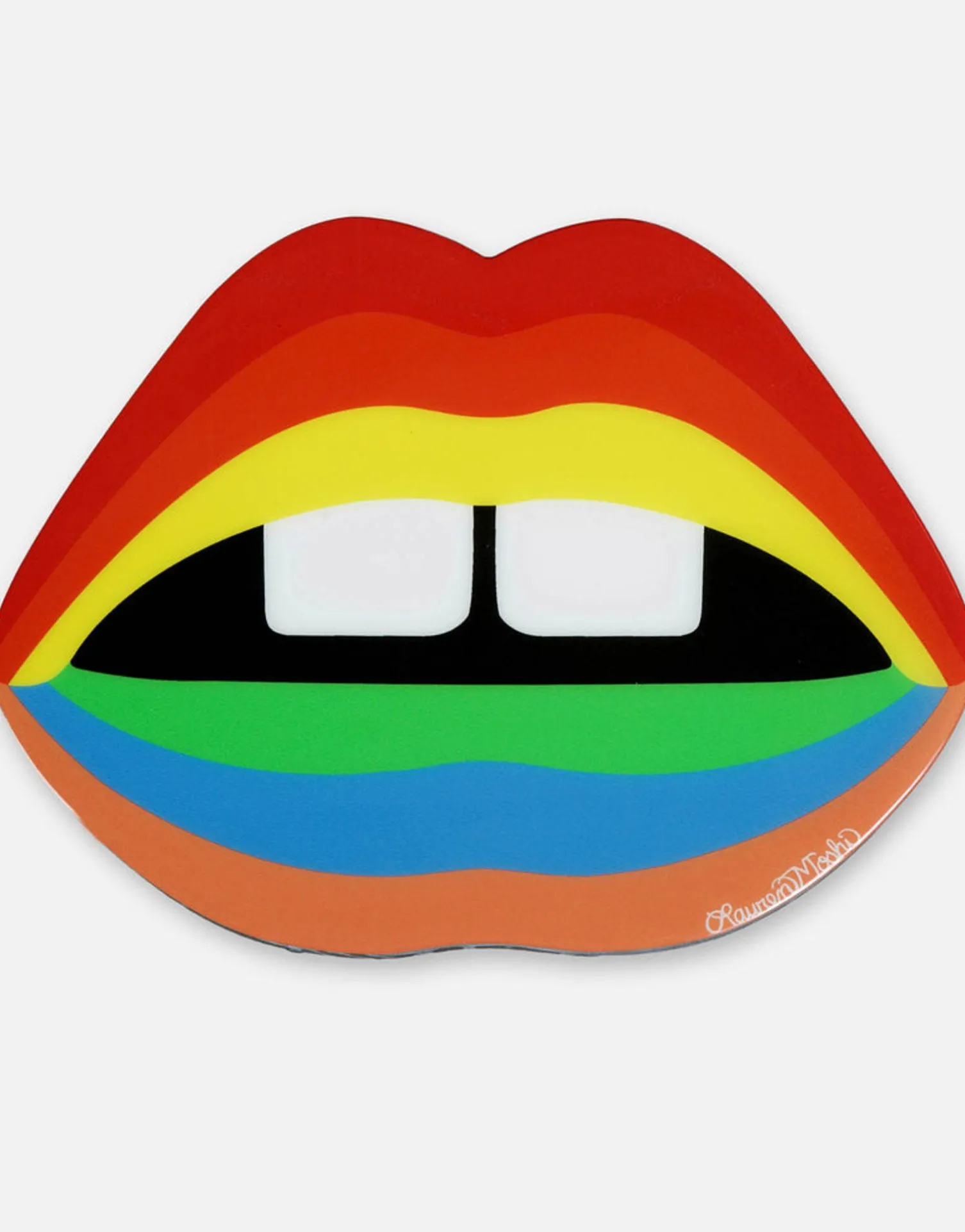 Lauren Moshi Color Cig Lip Wooden Canvas Art By * Decor