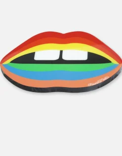 Lauren Moshi Color Cig Lip Wooden Canvas Art By * Decor