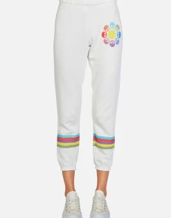 Lauren Moshi Color Skull Flower Crop Sweatpant | Alana By *Women Crop Sweatpants