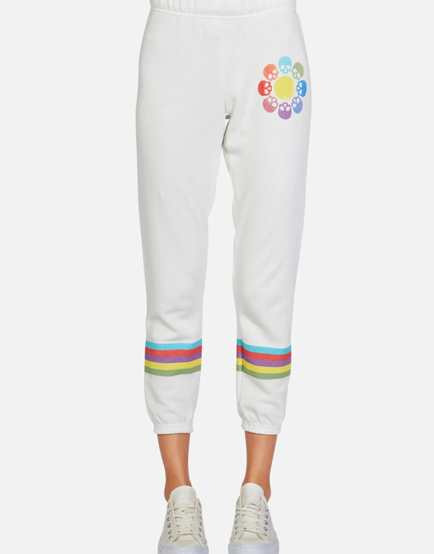 Lauren Moshi Color Skull Flower Crop Sweatpant | Alana By *Women Crop Sweatpants