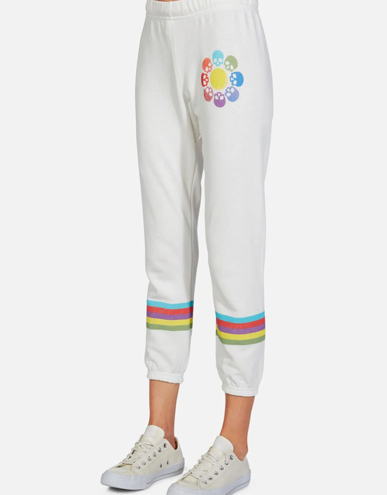 Lauren Moshi Color Skull Flower Crop Sweatpant | Alana By *Women Crop Sweatpants