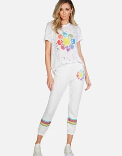 Lauren Moshi Color Skull Flower Crop Sweatpant | Alana By *Women Crop Sweatpants