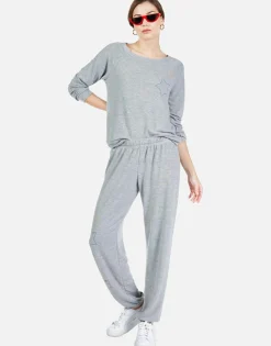 Lauren Moshi Color Star Outline Embroidery L/S Pullover | Brenna By *Women Long Sleeve