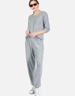 Lauren Moshi Color Star Outline Embroidery L/S Pullover | Brenna By *Women Long Sleeve