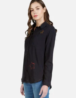 Lauren Moshi Color Stars Embroidered L/S Button Up Shirt | Sloane By *Women Long Sleeve