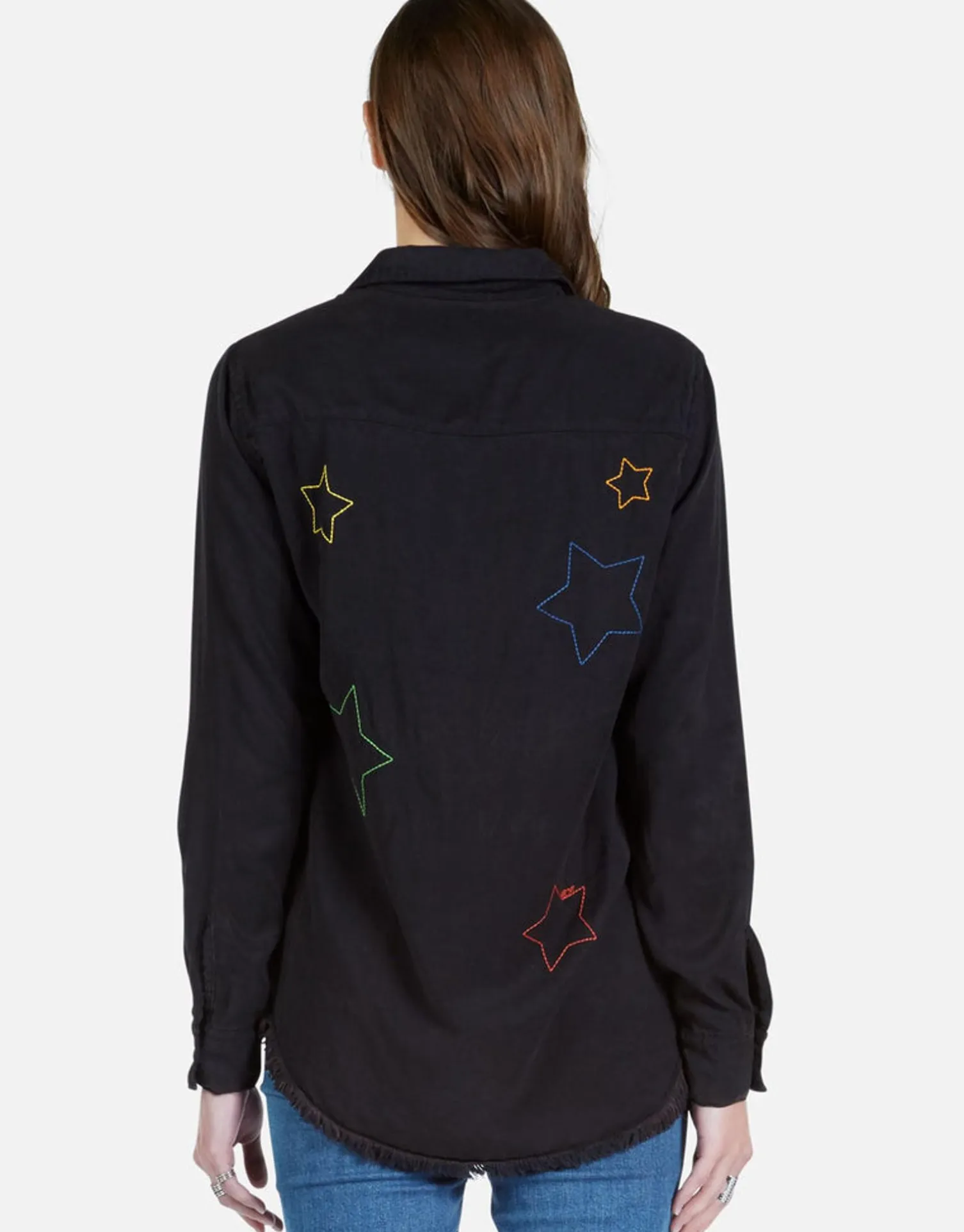 Lauren Moshi Color Stars Embroidered L/S Button Up Shirt | Sloane By *Women Long Sleeve