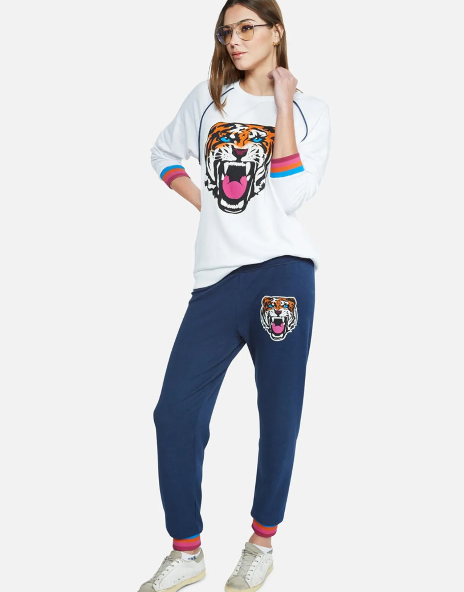 Lauren Moshi Color Varsity Tiger L/S Raglan Pullover | Lina By *Women Long Sleeve