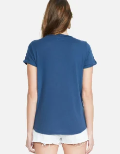 Lauren Moshi Color Varsity Tiger Vintage Roll Up Sleeve Tee | Edda By *Women Short Sleeve