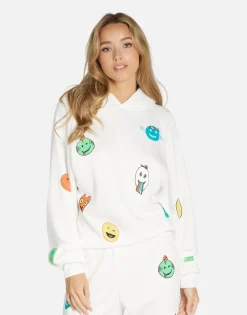 Lauren Moshi Comic Emojis Hoodie In | Trina By *Women Hoodies