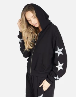 Lauren Moshi Cracked Star Zip Hoodie In | Lachelle By *Women Hoodies