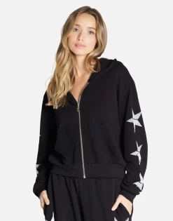 Lauren Moshi Cracked Star Zip Hoodie In | Lachelle By *Women Hoodies
