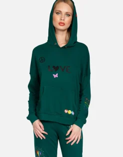 Lauren Moshi Crystal #1 Love Pullover Hoodie | Melanie By *Women Hoodies