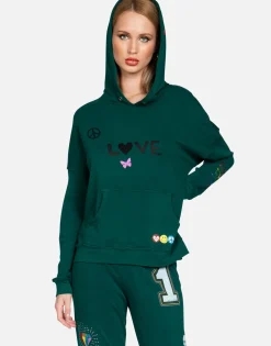 Lauren Moshi Crystal #1 Love Pullover Hoodie | Melanie By *Women Hoodies
