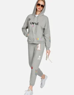 Lauren Moshi Crystal #1 Love Pullover Hoodie | Melanie By *Women Hoodies