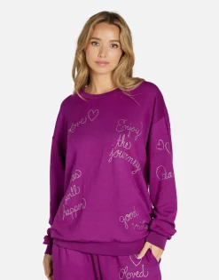 Lauren Moshi Crystal Affirmations Pullover In | Babbs By *Women Long Sleeve
