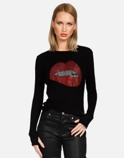 Lauren Moshi Crystal Biting Lip L/S Fitted Thermal | Mckinley *Women Long Sleeve