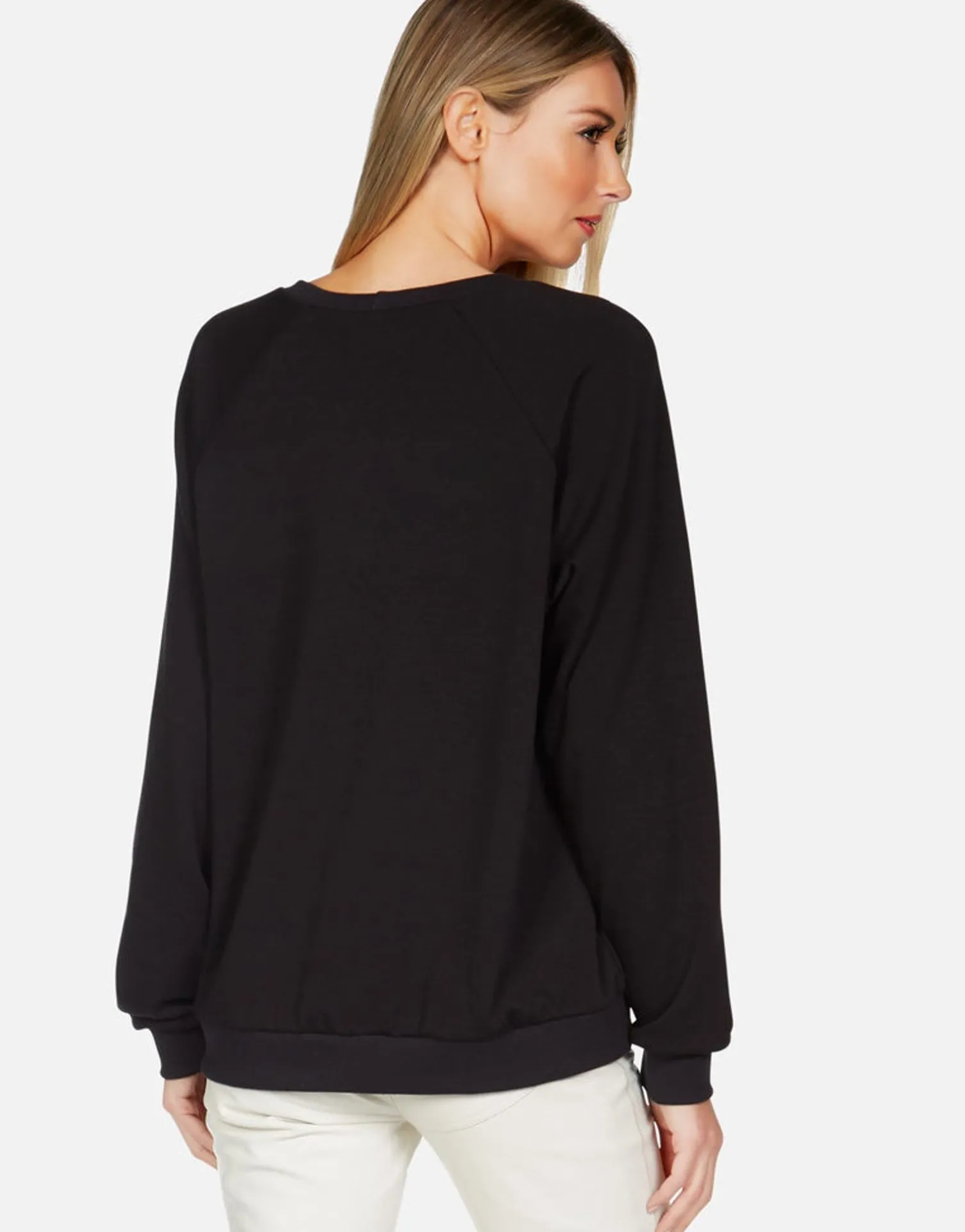 Lauren Moshi Crystal Biting Lip L/S Pullover | Noleta By *Women Long Sleeve