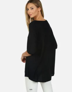 Lauren Moshi Crystal Biting Lip L/S Tee | Eva By *Women Long Sleeve