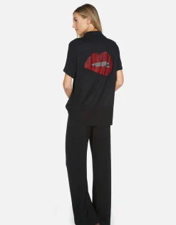 Lauren Moshi Crystal Biting Lip Pajama Set | Waverly By *Women Short Sleeve