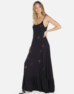 Lauren Moshi Crystal Cherries Maxi Ruffle Dress In | Beatrix By *Women Dresses