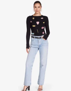 Lauren Moshi Crystal Glam Fitted Thermal In | Mckinley X By *Women Long Sleeve